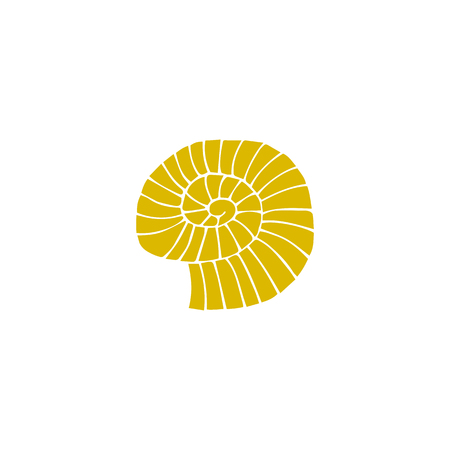 Vector hand drawn sea shell. Isolated individual object.のイラスト素材