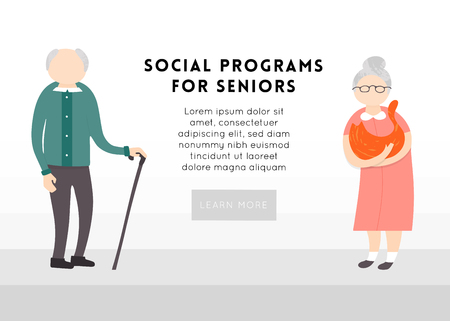 Vector flat people characters. A big happy family portrait. Father and mother with their children and grandparents, cat and dog isolated on white background.のイラスト素材