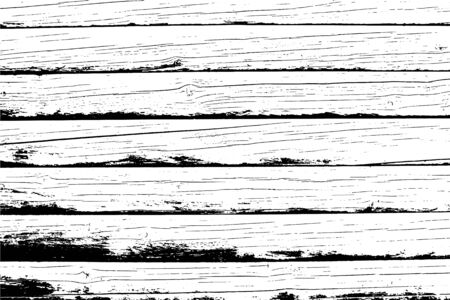 Old wooden wall, horizontal planks. Vector detailed wood texture. Abstract background. For posters, retro and rustic designs. Overlay illustration over any design to create grungy vintage rustic effect.のイラスト素材