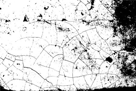 A grunge texture created from a photo of an old cracked concrete surface. Vector vintage abstract background.のイラスト素材
