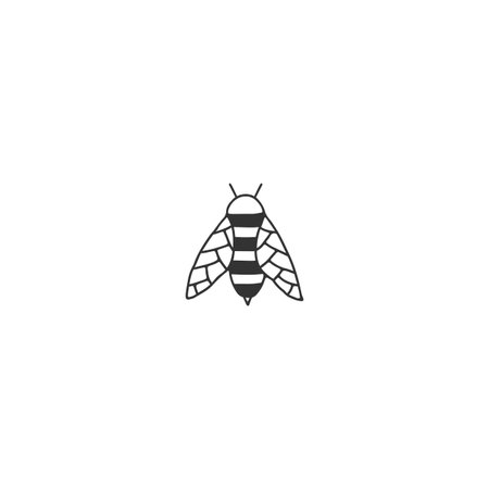 Vector insect icon, a bee. Hand drawn simple graphics.のイラスト素材