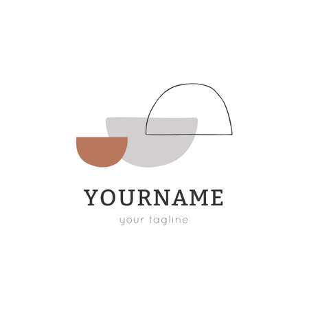 Modern boho art, abstract shapes. Hand drawn vector   template in bohemian style.のイラスト素材