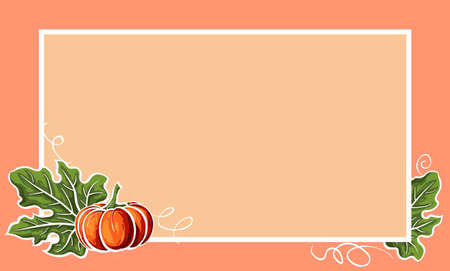 Autumn pumpkin frame thanksgiving background EPS 10のイラスト素材