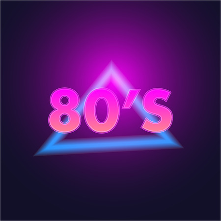 Futuristic poster 80's with light and violet colorのイラスト素材