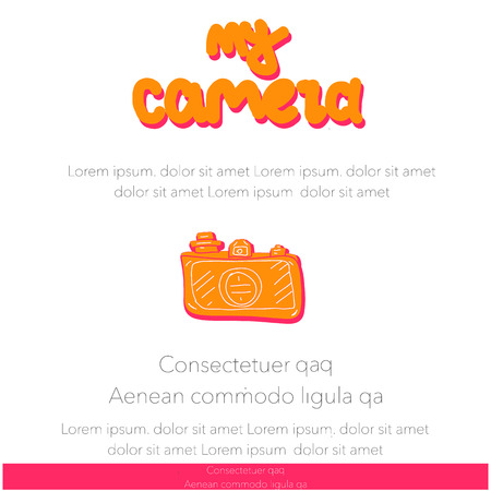 My Camera promotion magazine page icon pinkのイラスト素材