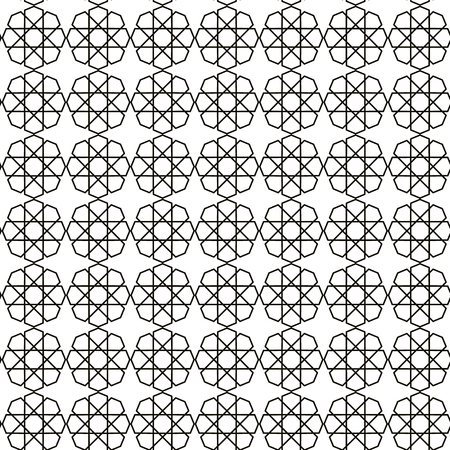seamless pattern Morocco black geometryのイラスト素材