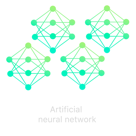 Artificial neural networkのイラスト素材