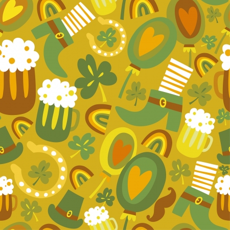 Colorful seamless St Patrick s day patternのイラスト素材