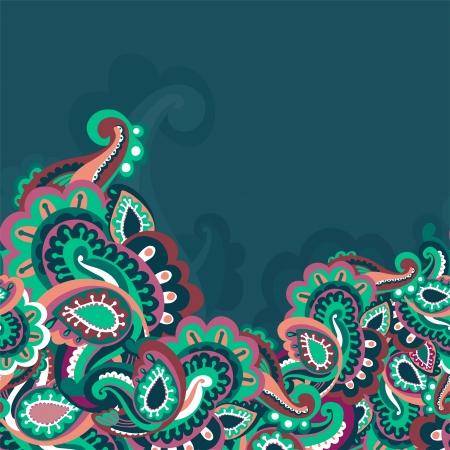 Colorful seamless paisley backgroundのイラスト素材