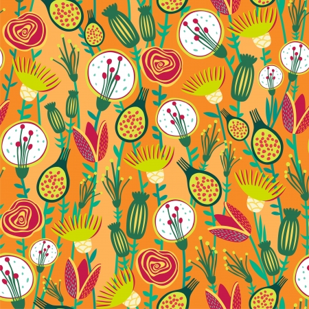 Colorful floral  seamless patternのイラスト素材