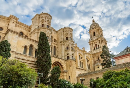 Malaga Cathedral Nuestra Senora de la Encarnacion - Our Lady of Incarnation - in Andalusia, Spainの写真素材