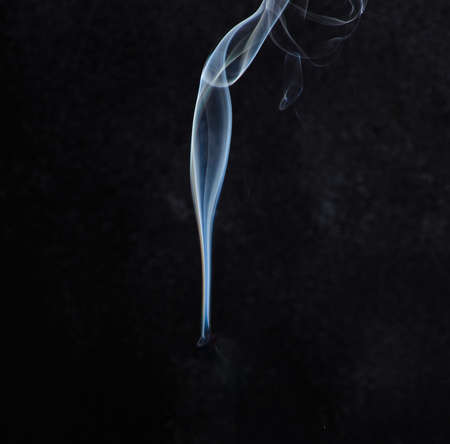 smoke on a black backgroundの写真素材