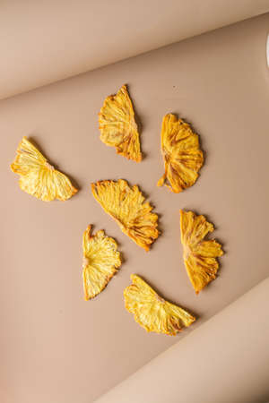 pastilles and dried fruits on a beige background. high quality photoの写真素材