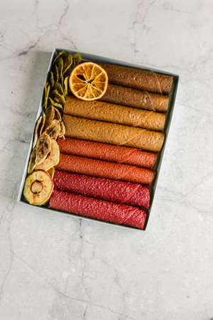 a set of pastilles on a light background. high quality photoの写真素材