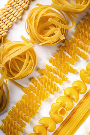 pasta on a light background. high quality photoの写真素材