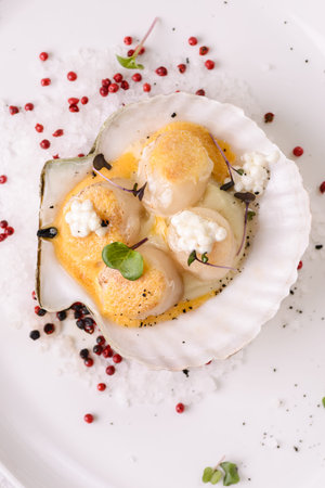 scallop on a white plate