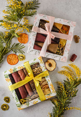 set of pastilles and dried fruits. high quality photoの写真素材