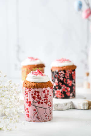 easter cakes at the Easter tree. high quality photoの写真素材