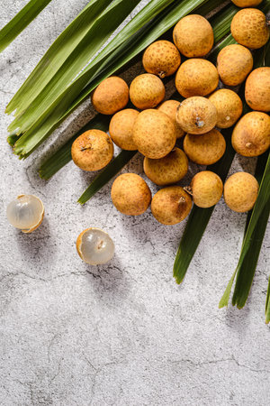 longan on a light background