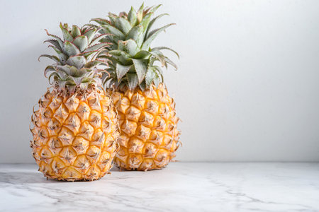pineapple on a light table. high quality photoの写真素材