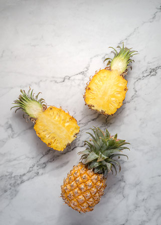 pineapple on a light backgroundの写真素材