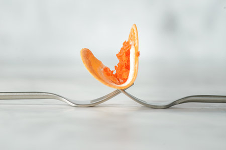 Khanom Buang thai dessert of crisp and meringue. it is made from crispy waffle and meringue made of egg white and sugar with egg yolk and coconut toppingの写真素材