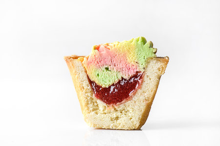 mini cakes in a dough basket. High quality photoの写真素材