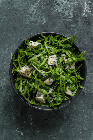 salad with arugula and blue cheese. High quality photoの写真素材