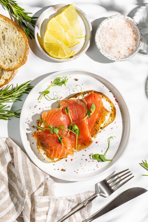 salmon on a white background. High quality photoの写真素材
