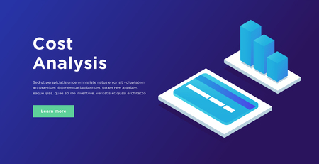 Cost analysis infographicのイラスト素材