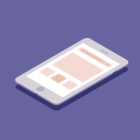 phone isometric iconのイラスト素材