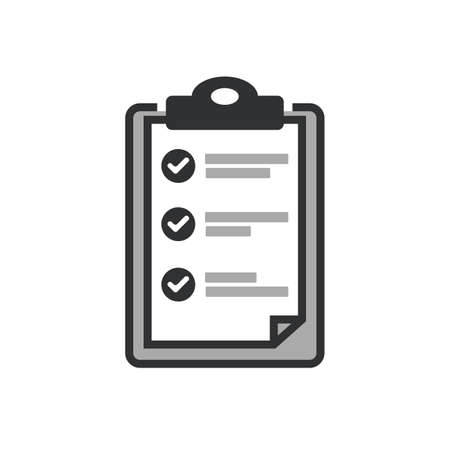 Flat design of checklist icon isolated on transparent background.  To-do list vector illustration. Fill form conceptのイラスト素材