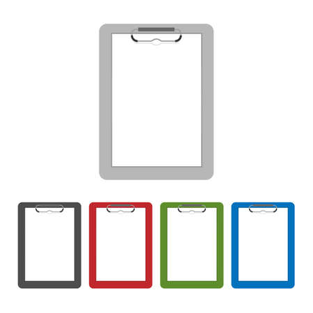 Set of empty clipboard or checklist icon isolated on transparent background. To-do list vector illustration in a flat style. Fill form concept.のイラスト素材