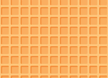 Seamless waffle texture or pattern. Ice cream cone background. Vector illustration.のイラスト素材