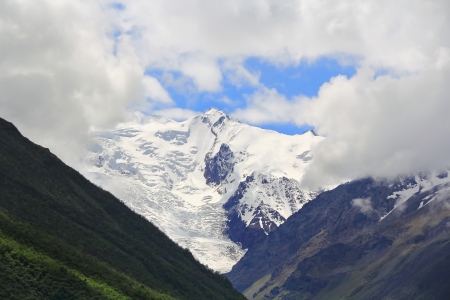 Image of beautiful landscape with Caucasus mountainsの写真素材