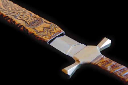 Image of cold weapon on black backgroundの写真素材