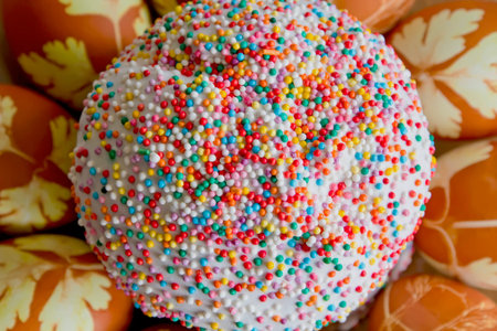 Image of Easter eggs and sugar pie