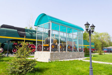 Photo of Russian rail road locomotive in Samaraの写真素材