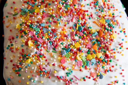 Photo of colorful decoration Easter sugar cakeの写真素材
