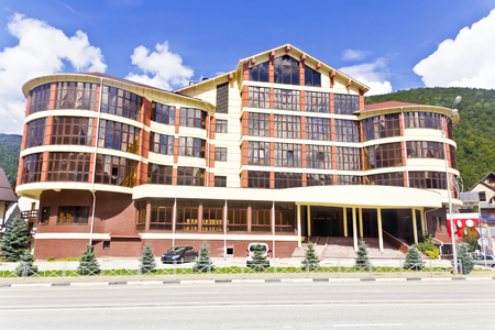 Resort hotel in Russian village of region Sochi Caucasus mountainsのeditorial素材