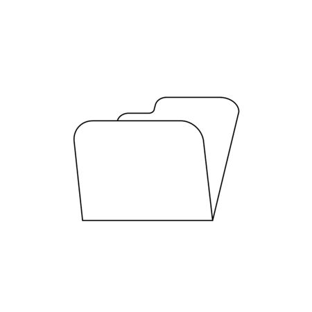 File folders icon. Vector linear icon isolated on a white background.のイラスト素材