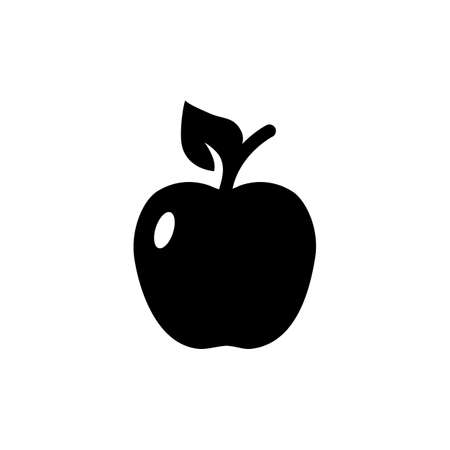 Apple vector icon isolated on a white background. Vector illustration glyph style design. illustration.のイラスト素材
