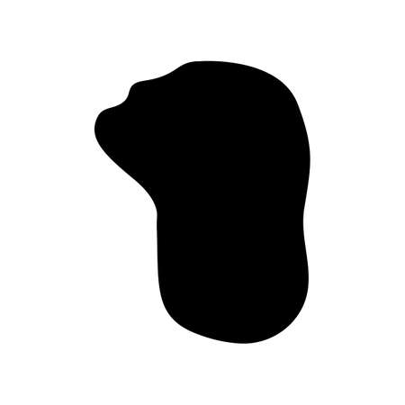 Dinosaur footprint. Black silhouette. Dinosaur paw print. Vector illustration isolated on white backgroundのイラスト素材