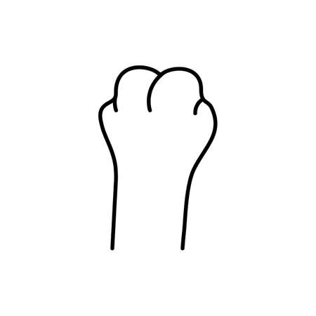Cat paw. Home pet. Soft cat paw.のイラスト素材
