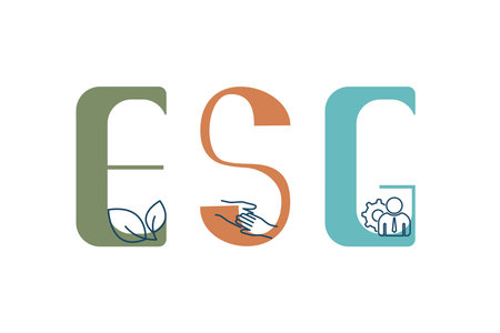 Environmental, social and corporate governance. ESG concept. Business investment strategy. Icons of...