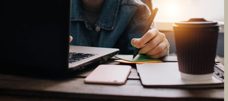 School and work concept. Home education. Homework. Home schooling. Working at home. Office concept.