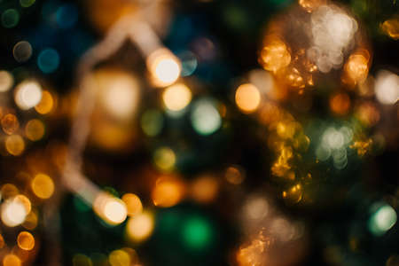 Abstract bokeh lights, Christmas background. New Year background. Holidays.の写真素材