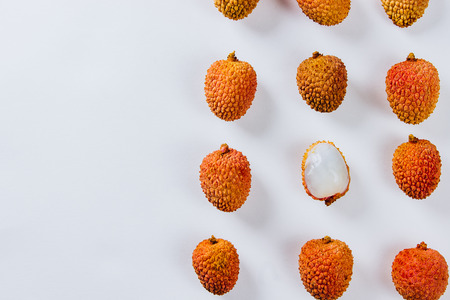 Pattern with lychee.の写真素材