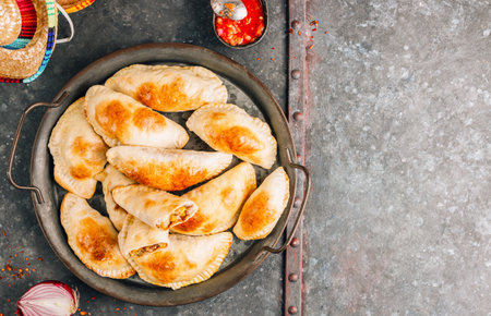 Baked Vegan Empanadasの写真素材