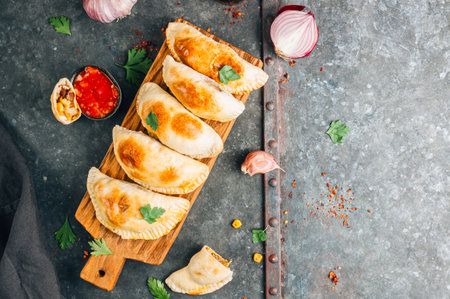 Baked Vegan Empanadasの写真素材